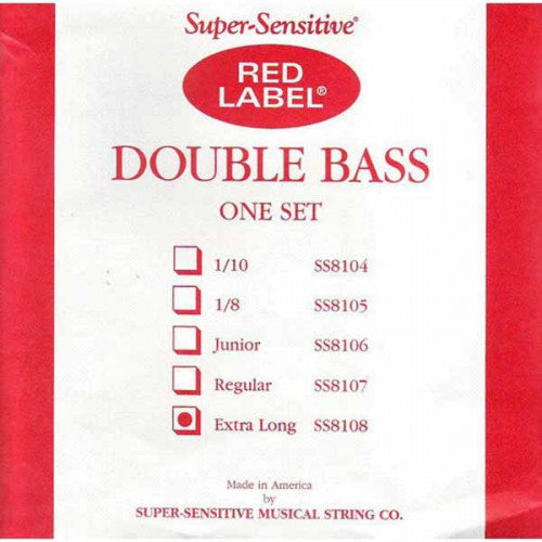 super-sensitive Струны для контрабаса Super-Sensitive Red Label SS8108 (Extra Long) 29-8-4-1