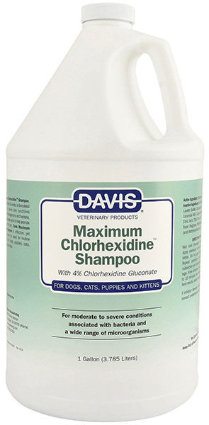 davis Шампунь Davis Maximum Chlorhexidine Shampoo с 4% хлоргексидином для собак и котов заболеваниями кожи и шерсти 3.8 л (52284)