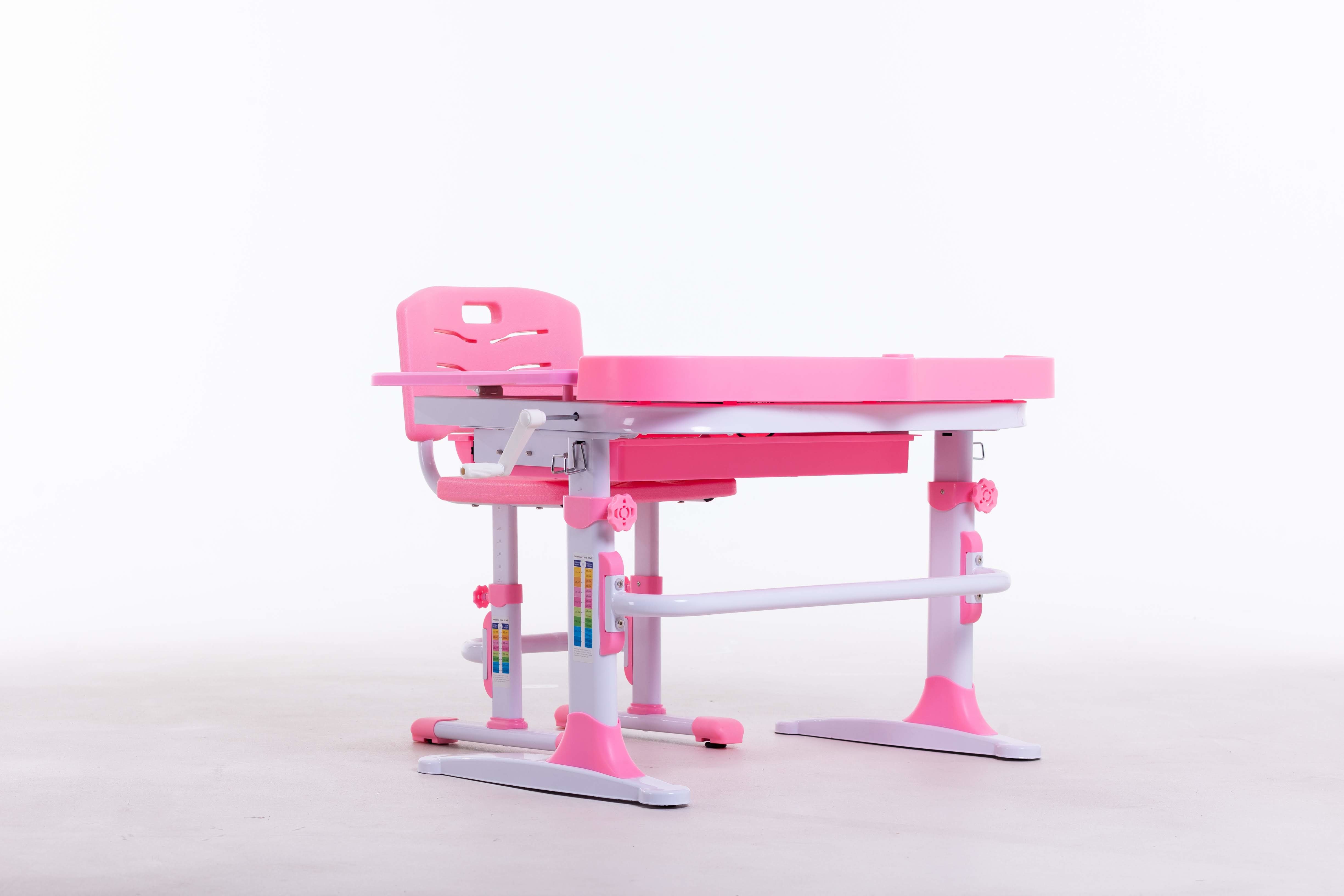 Акція на Комплект парта+стульчик Bambi М 9047 Pink + подставка для книжек від Stylus