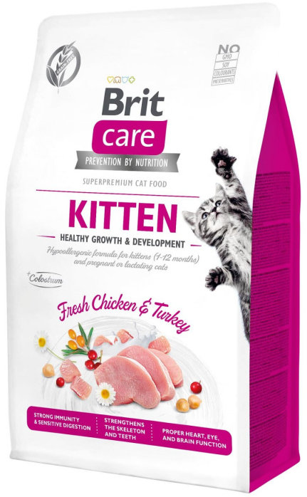 Сухой корм Brit Care Cat Gf Kitten HGrowth & Development для котят 7 кг (8595602540662)
