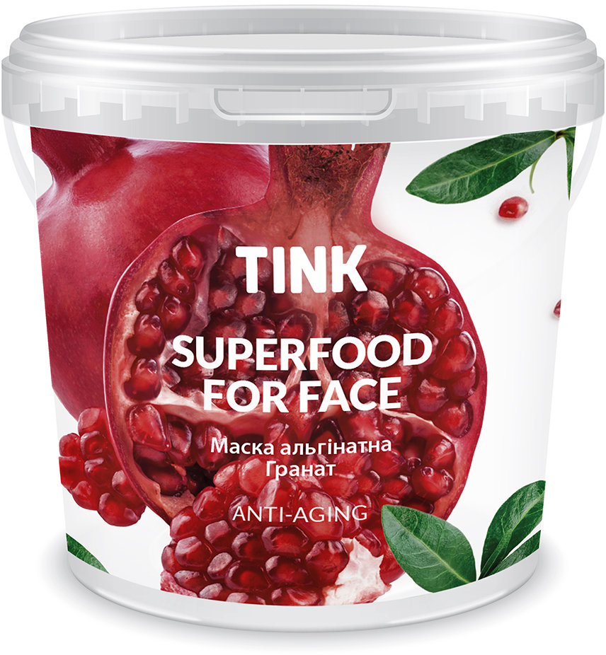 Акція на Tink SuperFood For Face Alginate Mask 15 g Маска альгинатная антивозрастная Гранат-Гиалуроновая кислота від Stylus