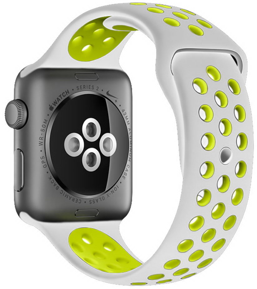 COTEetCI W12 Nike Band Silver/Volt (WH5217-TS-YL) for Apple Watch 42/44mm