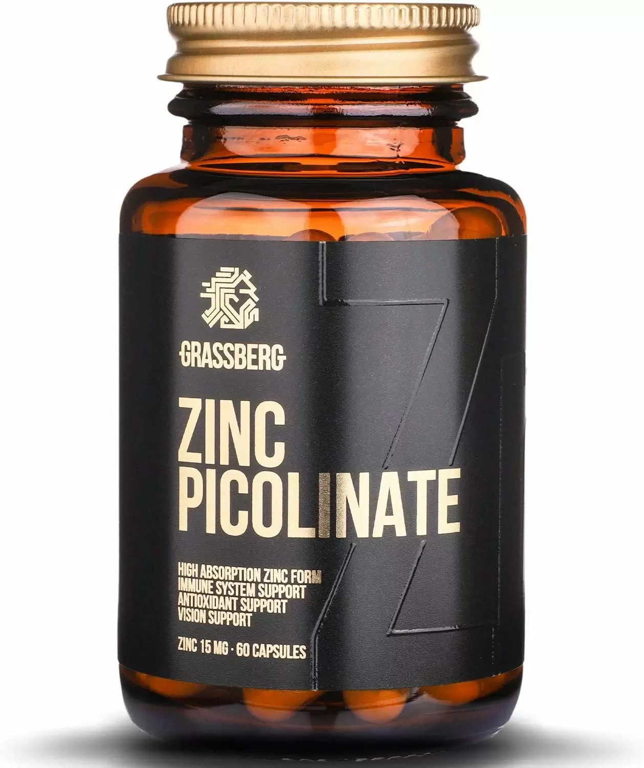 Акція на Grassberg Zinc Picolinate 15 mg Цинк 60 капсул від Stylus