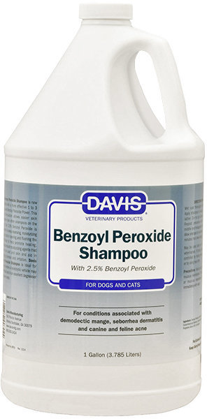 davis Шампунь Davis Benzoyl Peroxide Shampoo для собак и котов с демодекозом и дерматитами 3.8 л (52902)