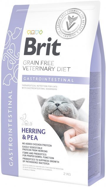 Сухой корм Brit Gf Veterinary Diets Cat Gastrointestinal 2 kg для кошек при остром и хроническом гастроэнтерите (8595602528424)
