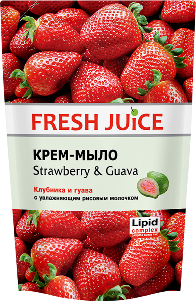 Fresh Juice Strawberry&Guava Крем-мыло клубника и гуава с увлажняющим рисовым молочком 460 ml
Fresh Juice Strawberry&Guava Крем-мыло клубника и гуава с увлажняющим рисовым молочком 460 ml