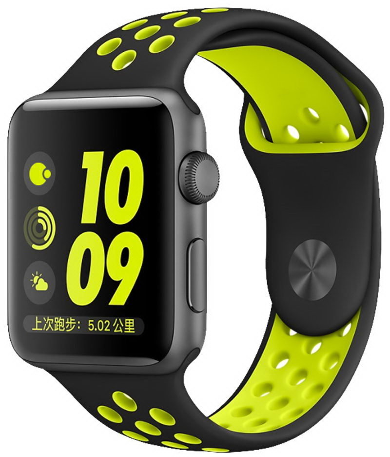 COTEetCI W12 Nike Band Black/Volt (WH5216-BK-YL) for Apple Watch 38/40mm