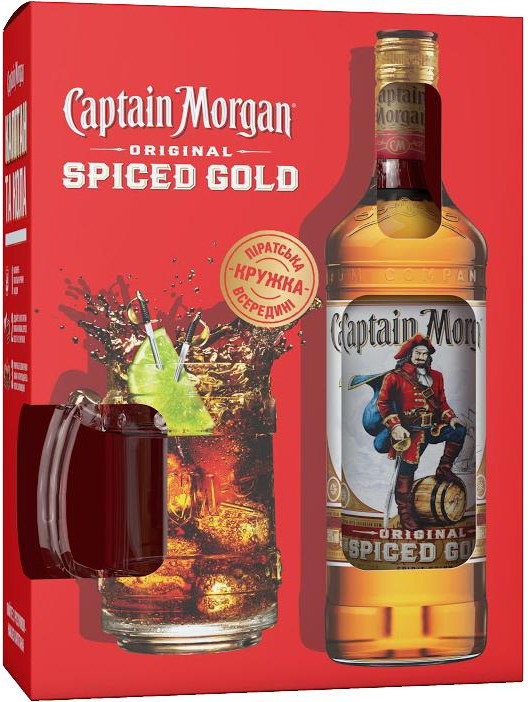 Акція на Ромовый напиток Captain Morgan Spiced Gold 0.7 л 35% + кружка (BDA1RM-RCM070-019) від Stylus