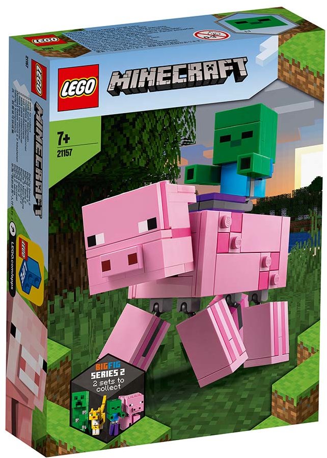 Конструктор Lego Minecraft Большие фигурки Minecraft, Свинья и Зомби-ребёнок 159 деталей (21157)
Конструктор Lego Minecraft Большие фигурки Minecraft, Свинья и Зомби-ребёнок 159 деталей (21157)