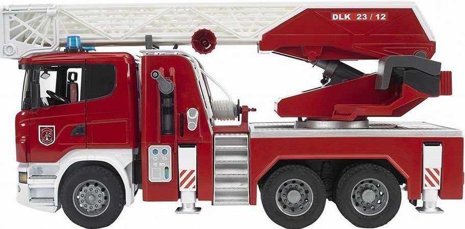 bruder Большая пожарная машина SCANIA R-series с лестницей и водяной помпой, 1:16, Bruder (03590)