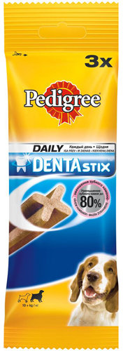Лакомство Pedigree Denta Stix для чистки зубов 77г (5998749104392)