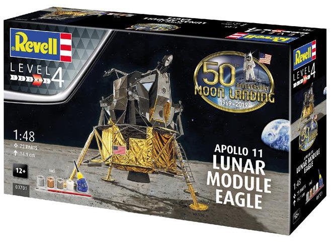 revell Сборная модель-копия Revell набор Лунный модуль Орел миссии Аполлон 11. К 50-летию высадки на Луну. уровень 4 масштаб 1:48 RVL-03701