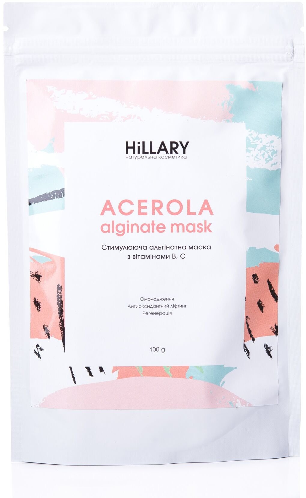 Акція на HiLLARY Acerola Alginate mask 100g Стимулирующая альгинатная маска с витаминами В, С від Stylus