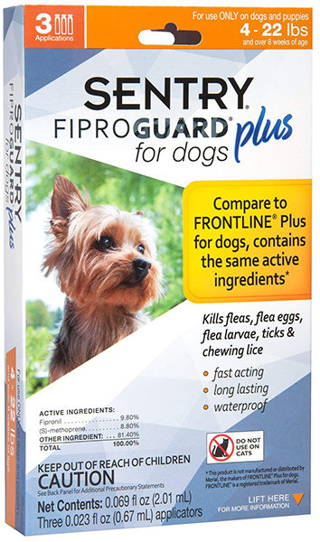 Акція на Капли FiproGuard Plus от блох, клещей и вшей для собак весом до 10 кг 1 пипетка (2.01 мл) від Stylus
