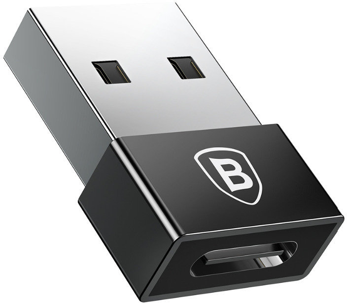 Акція на Baseus Adapter Usb to USB-C Exquisite Black (CATJQ-A01) від Stylus
