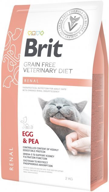 Сухой корм Brit Gf Veterinary Diets Cat Renal 2 kg для кошек при хронической почечной недостаточности (8595602528325)