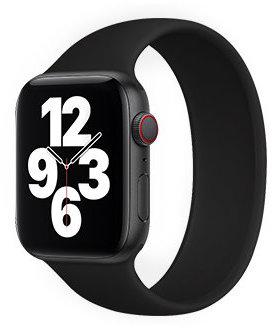 COTEetCI W58 Liquid Silicone Band Black Size 135mm (WH5300-BK-135) for Apple Watch 38/40mm