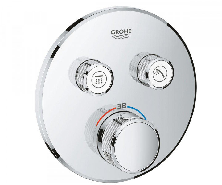 Grohe SmartControl 29119000 смеситель термостатический для скрытого монтажа на 2 выхода
Grohe SmartControl 29119000 смеситель термостатический для скрытого монтажа на 2 выхода