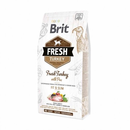 Сухой корм Brit Fresh Turkey/Pea Light Fit & Slim для взрослых собак 12 кг (8595602530793)