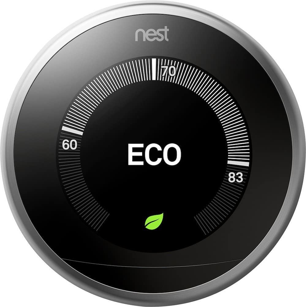 nest Nest Learning Thermostat 3nd Generation Stainless Steel (T3007ES)