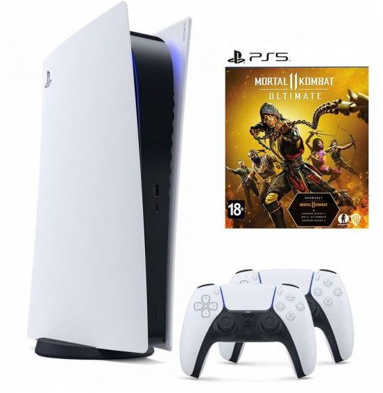 Акція на Sony PlayStation 5 + DualSense Wireless Controller + Mortal Kombat 11 Ultimate від Stylus