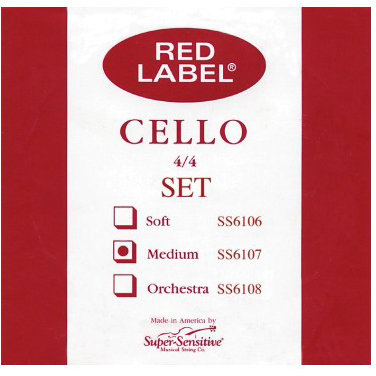 super-sensitive Струны для виолончели Super-Sensitive Red Label SS6107 (Medium) 29-6-4-1