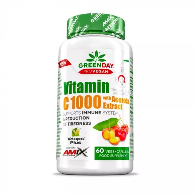 

Amix Nutrition GreenDay ProVegan Vitamin C 1000 mg with Acerola Витамин С + Ацерола 60 капсул