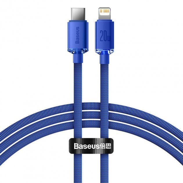 

Baseus Cable USB-C to Lightning Crystal Shine 20W 1.2m Blue (CAJY000203)