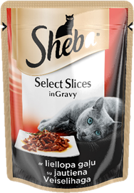 

Влажный корм для котов Sheba Selection in Sauce с говядиной в соусе 85 г (3065890096844)