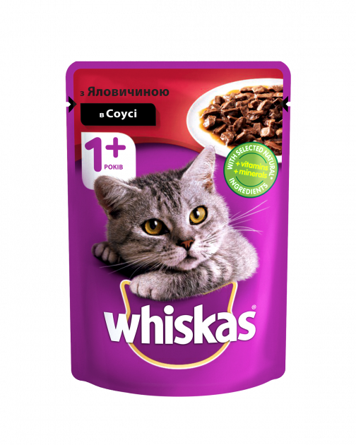 Акция на Влажный корм Whiskas для котов с говядиной в соусе 24х100 г (4770608239244) от Stylus