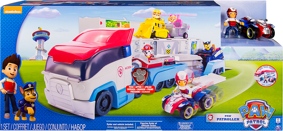 

Игровой набор Щенячий патруль Paw Patrol (Spin Master) Транспортировщик для спасательных автомобилей с фигуркой Райдера (SM16632)