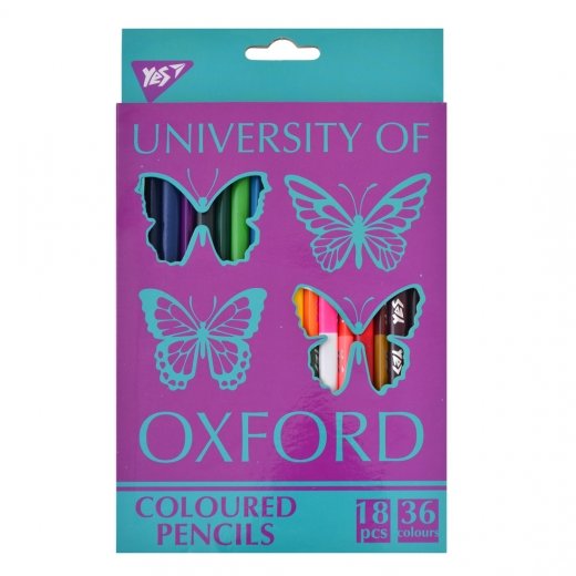 

Карандаши двухцветные Yes 18/36 цветов Oxford Butterflies (290558)