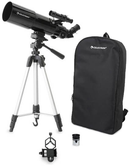 

Телескоп Celestron TravelScope 80 с рюкзаком и адаптером для смартфона, рефрактор