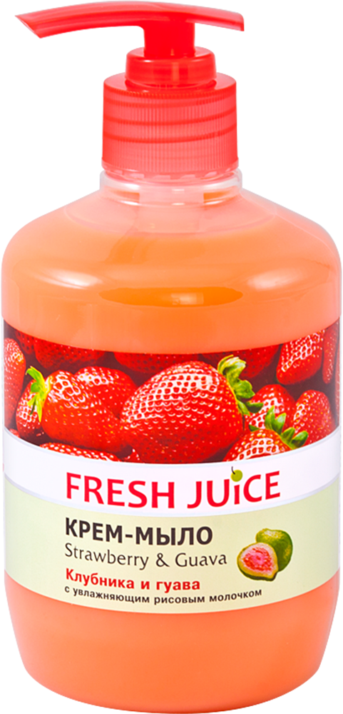 

Fresh Juice Strawberry&Guava Крем-мыло клубника и гуава с увлажняющим рисовым молочком 460 ml