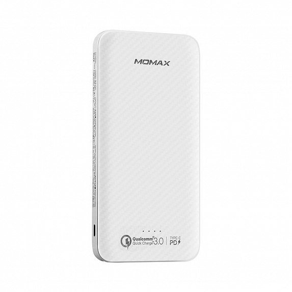 

Momax Power Bank 10000mAh Quick Charge Minimal Pd External White (IP65W)