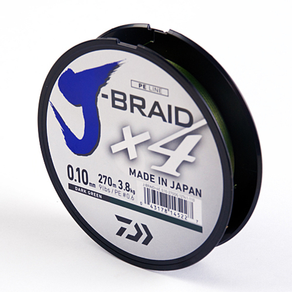 

Шнур Daiwa J-Braid X4E 0.10mm-270m Dark Green (12741-110)