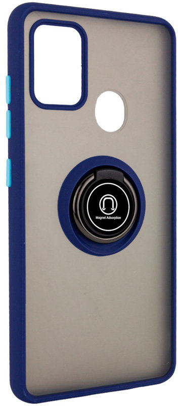 

Tpu Case Tpu Pc Deen ColorEdgingRing Magnetic Blue for Realme C15 / C12