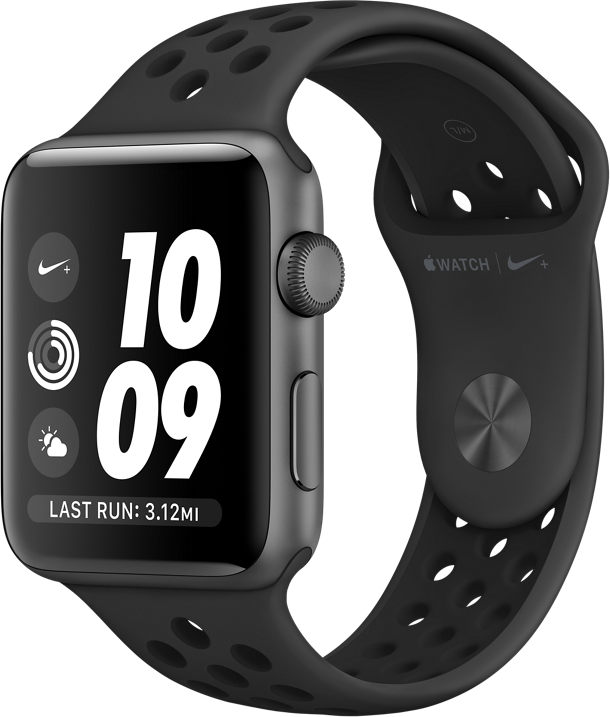 

Apple Watch Series 3 Nike+ 42mm Gps Space Gray Aluminum Case with Anthracite/Black Nike Sport Band (MQL42)