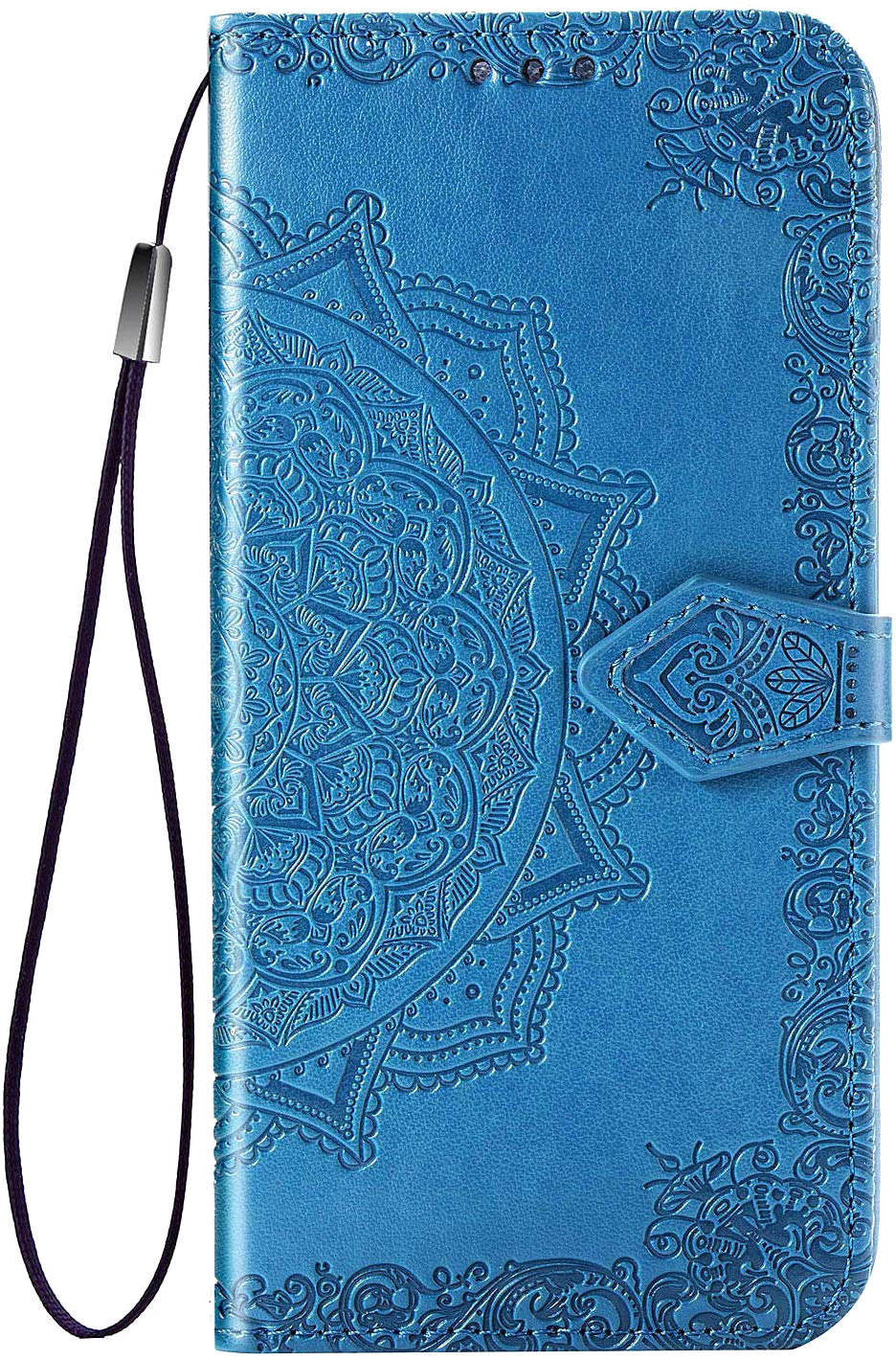 

Mobile Case Book Cover Art Leather Blue for Xiaomi Redmi Note 9S/Note 9 Pro/Note 9 Pro Max