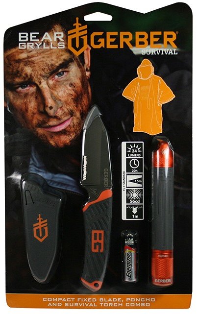 

Promo Фонарь+нож+пончо Gerber Bear Grylls, блистер (31-002493)