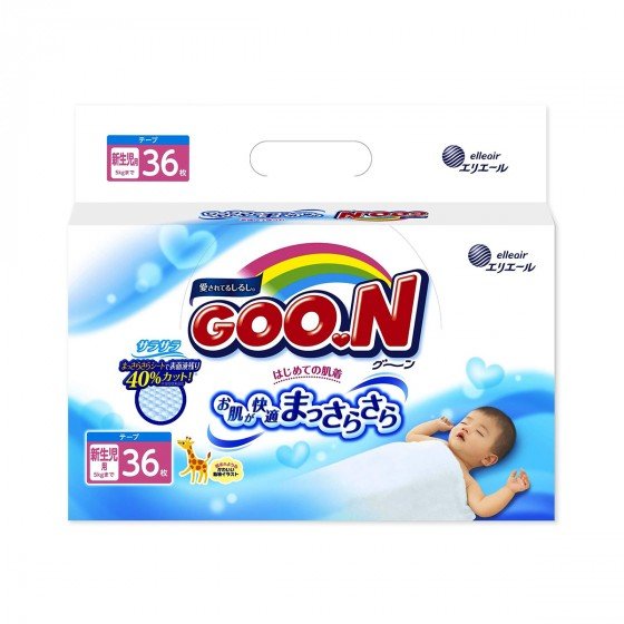 

Подгузники Goo.N Ss для новорожденных до 5 кг 36 шт (853520)