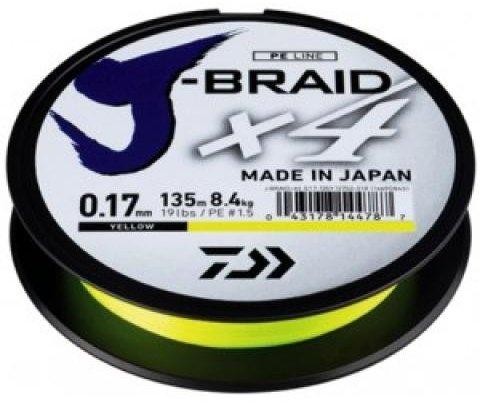 

Шнур Daiwa J-Braid X4E 0.17mm 135m Yellow (12740-017)