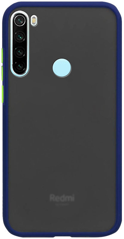 

Mobile Case Soft-touch with Color Buttons Blue for Xiaomi Redmi Note 8 / Note 8 2021