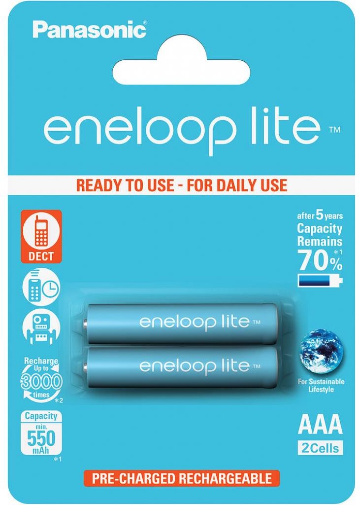 

Panasonic Eneloop Lite Aaa 550mAh NI-MH * 2 (BK-4LCCE/2BE)