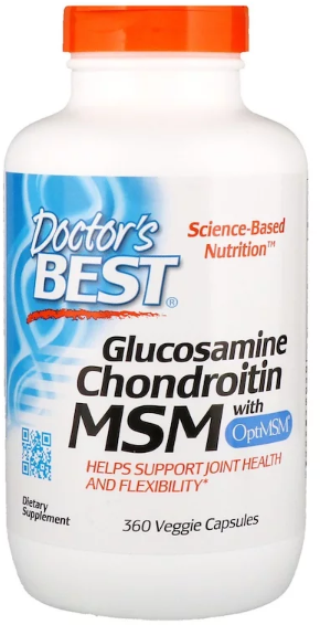 

Doctor's Best Glucosamine Chondroitin Msm with OptiMSM 360 Caps (DRB-00364)