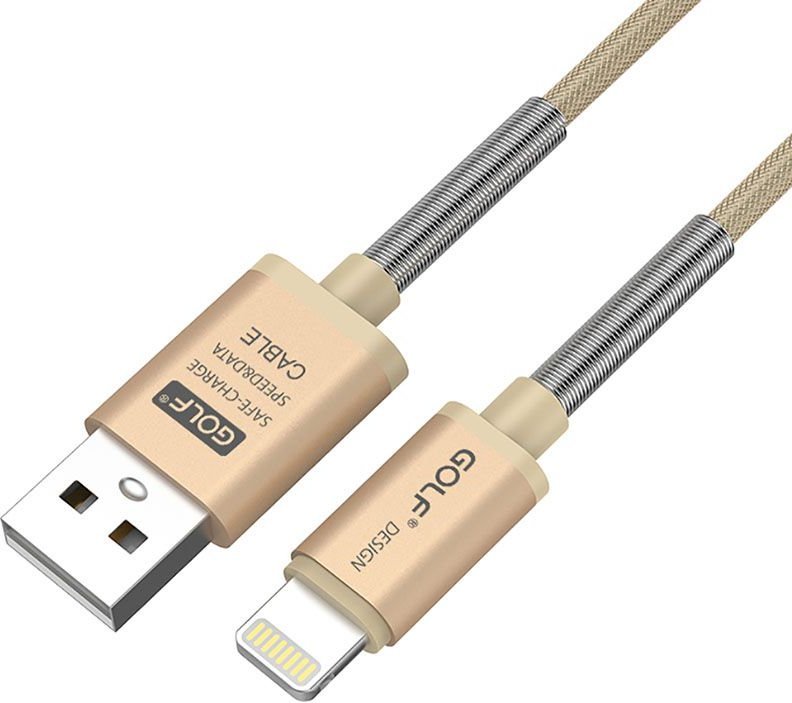 

Golf Usb Cable to Lightning Thunder Braided 1m Gold (GC-40i)