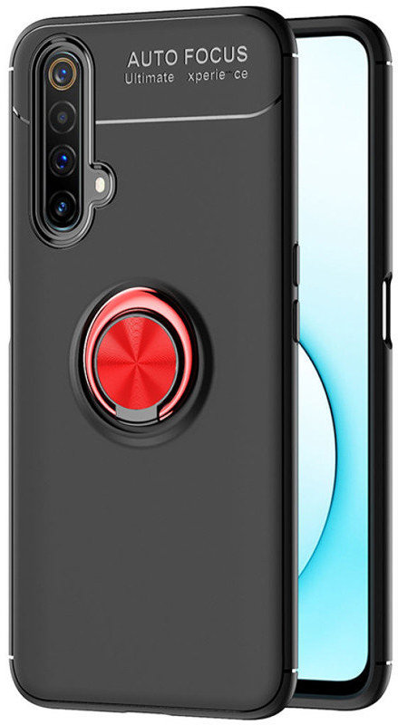 

Tpu Case Tpu Pc Deen ColorRing Magnetic Holder Black/Red for Realme X3 SuperZoom / X3 / X50