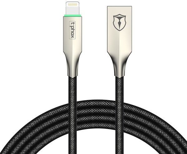 

T-PHOX Usb Cable to Lightning Auto 1m Black ( T-L821 black)