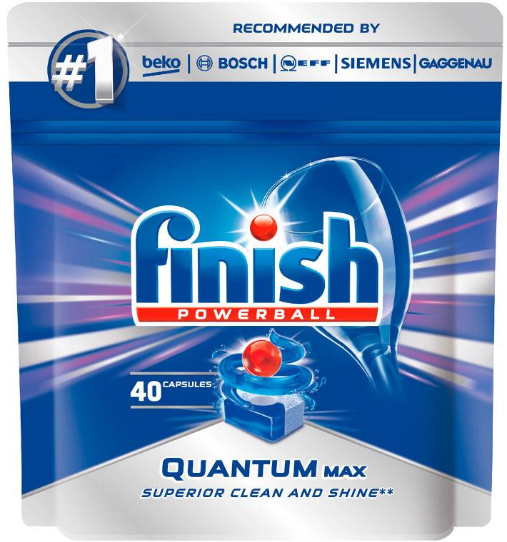 Акция на Calgonit Таблетки для мытья посуды Finish Quantum Max 40 шт от Stylus