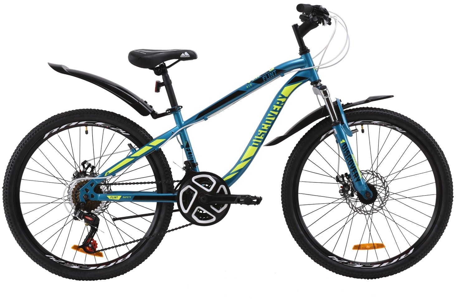 

Велосипед St 24" Discovery Flint Am Dd с крылом Pl 2020 (лазурно-желтый с черным)